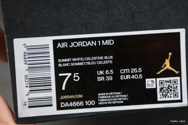 Rep Husky Blue DA4666-100 Mixed 1 Air Mid Textures Jordan 0528